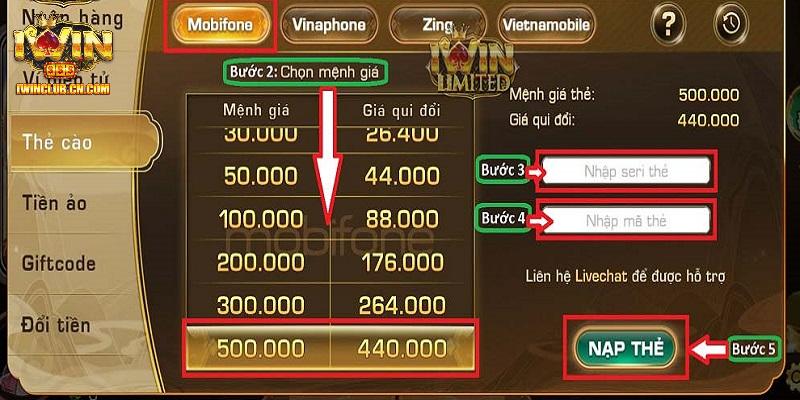 Lý do khiến việc nạp tiền IWIN bằng thẻ cào không thành công Lý do khiến việc nạp tiền IWIN bằng thẻ cào không thành công